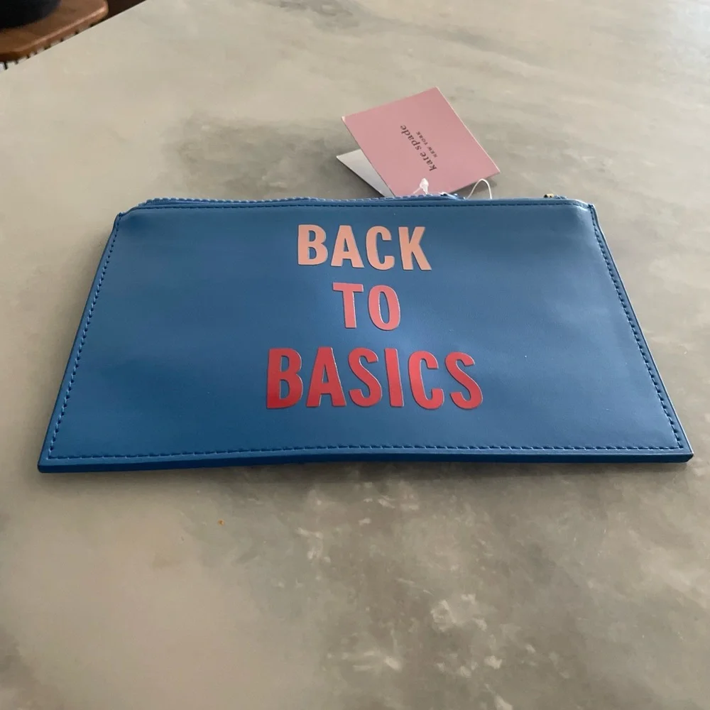 Kate Spade New York Leather Pencil Pouch “Back to Basics”